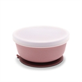 Ciotola in Silicone Con Base a Sottovuoto e Coperchio Deep PINK